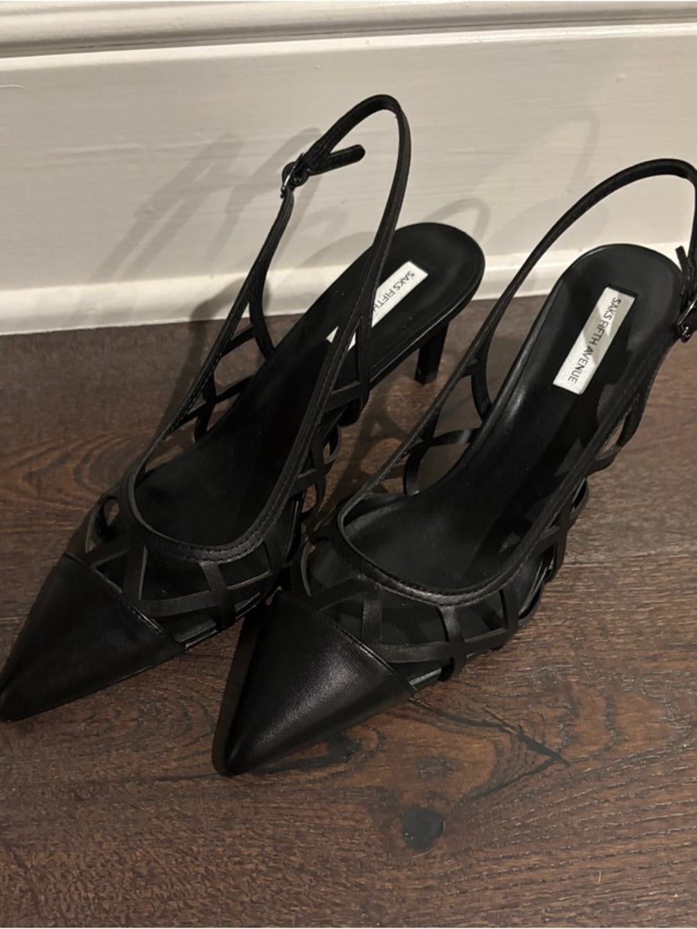 Saks Fifth Avenue Leather Slingback Heels